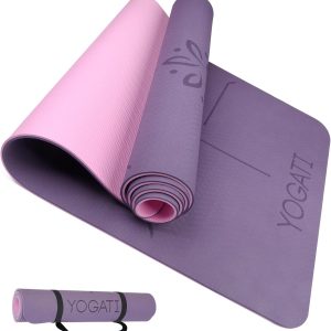 Yoga Mat with Strap with Alignment Line